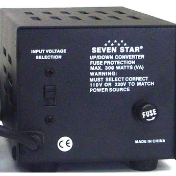 Seven Star 300 Watt Step Up and Step Down Transformer 110-220 Volt TC-300