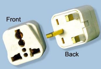UK Plug Adapter Grounded Type G SS414 - Black or White