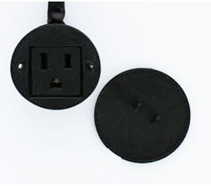 Sillites - Retrofit Receptacle for use in existing 2-4in wide sills - Assembled with 9ft whip of 14/2 Romex - Use with SL7 Candles - Black