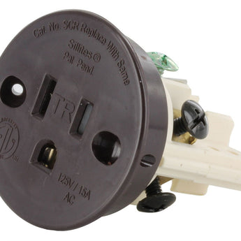 Sillites SCR Tamper-Resistant Self-Contained Receptacle Outlet - 15 Amp 120 Volt - Brown (SCRBR)