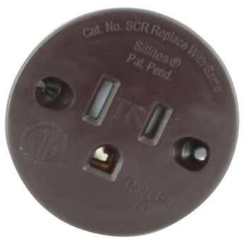Sillites SCR Tamper-Resistant Self-Contained Receptacle Outlet - 15 Amp 120 Volt - Brown (SCRBR)