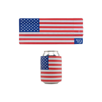 Nite Ize SlapLit Rechargeable LED Drink Wrap - USA or Red Color Options - Disc-O Select / USB-C Rechargeable or with 1 x Included CR2032