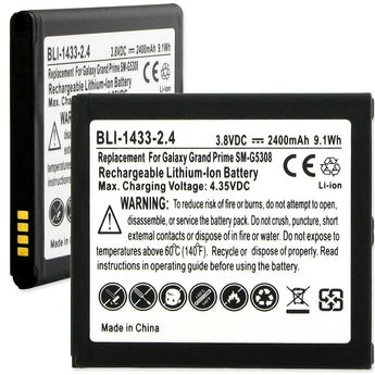 Empire BLI-1433-2.4 2400mAh 3.8V Lithium Ion (Li-ion) Smartphone Replacement Battery - Fits LG Volt 2, Samsung Galaxy Grand Prime, and Galaxy J3