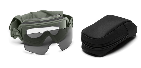 Smith Optics - Outside The Wire Goggles - Foliage Green Frames with Clear Lenses Installed - Gray Spare Lenses - Field Kit