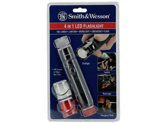 Smith and Wesson 4 in 1 Flashlight and Lantern - 112 Lumens - Uses 3 x AAA (SW3CRLL)