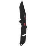 SOG Trident AT-XR Mk3 Tanto Folding Knife - 3.7 Inch Blade, Tanto, Straight Edge - Peg Box - Black and Red
