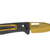 SOG Ultra XR Folding Knife - 2.8 Inch Blade, Clip Point, Straight Edge - Presentation Box - Carbon and Gold or Carbon and Graphite