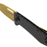 SOG Ultra XR Folding Knife - 2.8 Inch Blade, Clip Point, Straight Edge - Presentation Box - Carbon and Gold or Carbon and Graphite