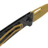 SOG Ultra XR Folding Knife - 2.8 Inch Blade, Clip Point, Straight Edge - Presentation Box - Carbon and Gold or Carbon and Graphite