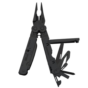 SOG PowerAssist Multi-Tool - Includes 12 Tools - Black Oxide - Nylon Sheath - Clam Pack (B66N-CP)
