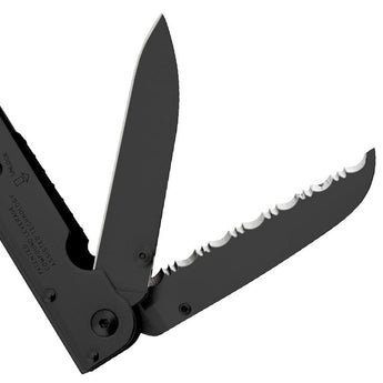 SOG PowerAssist Multi-Tool - Includes 12 Tools - Black Oxide - Nylon Sheath - Clam Pack (B66N-CP)