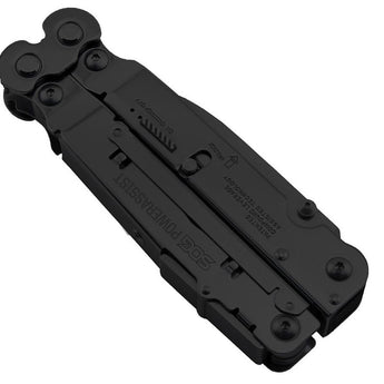 SOG PowerAssist Multi-Tool - Includes 12 Tools - Black Oxide - Nylon Sheath - Clam Pack (B66N-CP)