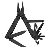 SOG PowerAssist Multi-Tool - Includes 12 Tools - Black Oxide - Nylon Sheath - Clam Pack (B66N-CP)