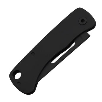 SOG Centi I Folding Knife - 1.4 Inch Straight Edge, Straight Back - Hardcased Black Finish - Black Stainless Steel Handle - Blister Pack (SOG-CE1002-CP)