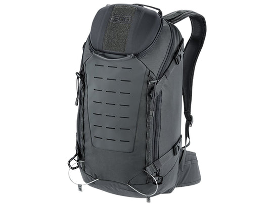 SOG Scout 24L CP1004 Backpack with Laptop and Hydration Sleeves (Bladder Sold Separate), MOLLE Front Patch - Black or Grey