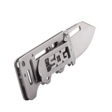 SOG Cash Card Folding Knife - 2.75-inch Straight Edge, Clip Point - Satin Finish - Silver Handle - Clam Pack (EZ1-CP)