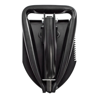 SOG Entrenching Tool / Shovel - Black Powder Coated Finish - Black Folding Handle - Nylon Sheath - Boxed (F08-N)