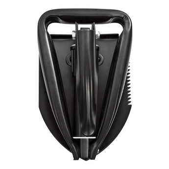 SOG Entrenching Tool / Shovel - Black Powder Coated Finish - Black Folding Handle - Nylon Sheath - Boxed (F08-N)