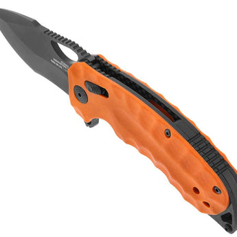 SOG Kiku XR LTE Folding Knife - 3.02 Inch Blade, Tanto, Straight Edge - Orange G10 or Blackout
