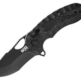 SOG Kiku XR Folding Knife - 3 Inch Blade, Tanto, Straight Edge - Satin or Black Finish
