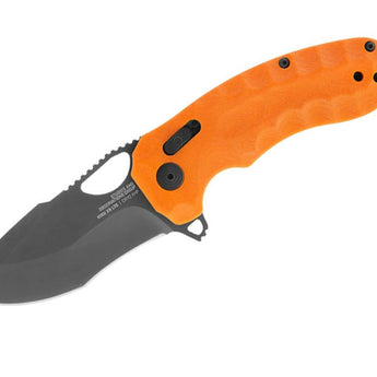 SOG Kiku XR LTE Folding Knife - 3.02 Inch Blade, Tanto, Straight Edge - Orange G10 or Blackout