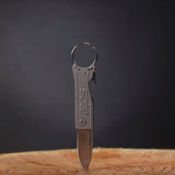 SOG Keytron Folding Knife - 1.8 Inch Straight Edge - Clip Point - Satin Finish - Silver- Blister Pack (KT1001-CP)