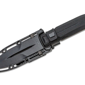 SOG Pentagon FX Fixed Blade Knife - 4.77 Inch Blade, Dagger Point, Straight Edge - Includes Sheath - Available in Two Colors