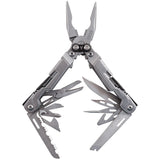 SOG PowerPint Multi-Tool - Stainless Steel - Black or Stonewash Finish - 18 Total Tools - Blister Pack (PP1001-CP)