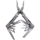 SOG PowerPint Multi-Tool - Stainless Steel - Black or Stonewash Finish - 18 Total Tools - Blister Pack (PP1001-CP)