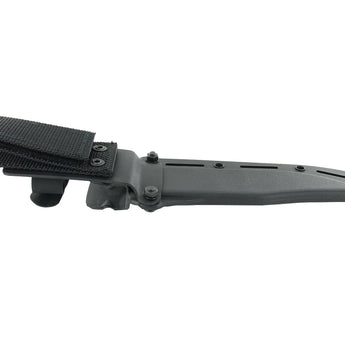 SOG Tech Bowie Fixed Black Knife - 6.4-inch Straight Edge, Clip Point - Black TiNi - Black Handle - Boxed (S10B-K)