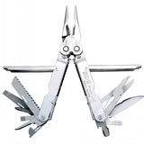 SOG PowerLock Multi-Tool - Includes 14 Tools - Satin Finish - Nylon Sheath - Clam Pack (S60N-CP)