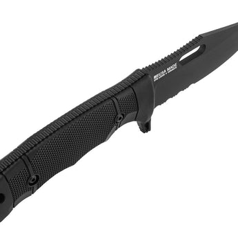 SOG SEAL FX Fixed Blade Knife - 4.30 Inch Blade, Clip Point - Partially Serrated - Blackout