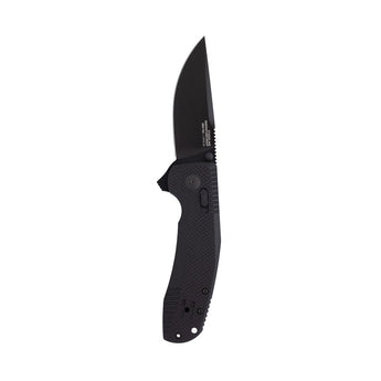 SOG SOG-TAC XR Folding Knife - 3.4 Inch Clip Point Blade - Blackout or OD Green - Peg Box