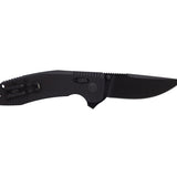 SOG SOG-TAC XR Folding Knife - 3.4 Inch Clip Point Blade - Blackout or OD Green - Peg Box