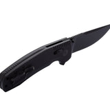 SOG SOG-TAC XR Folding Knife - 3.4 Inch Clip Point Blade - Blackout or OD Green - Peg Box