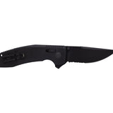 SOG SOG-TAC XR Partially Serrated Folding Knife - Peg Box - Blackout