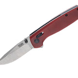 SOG Terminus XR G10 - 2.95 Inch Stonewashed Clip Point Blade - OD Green or Crimson - Clam or Box Packaging