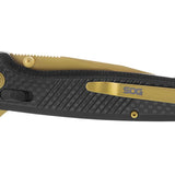 SOG Terminus XR LTE Folding Knife - 2.95 Inch Blade, Clip Point, Straight Edge - Carbon and Graphite or Carbon and Gold