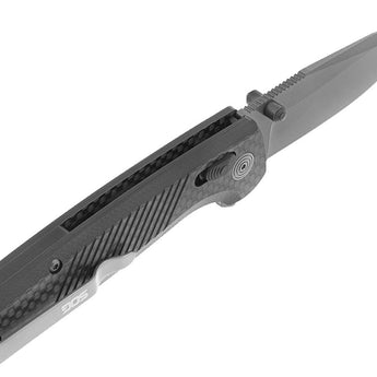 SOG Terminus XR LTE Folding Knife - 2.95 Inch Blade, Clip Point, Straight Edge - Carbon and Graphite or Carbon and Gold