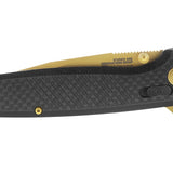SOG Terminus XR LTE Folding Knife - 2.95 Inch Blade, Clip Point, Straight Edge - Carbon and Graphite or Carbon and Gold
