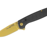 SOG Terminus XR LTE Folding Knife - 2.95 Inch Blade, Clip Point, Straight Edge - Carbon and Graphite or Carbon and Gold