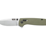 SOG Terminus XR G10 - 2.95 Inch Stonewashed Clip Point Blade - OD Green or Crimson - Clam or Box Packaging