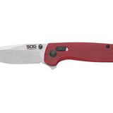 SOG Terminus XR G10 - 2.95 Inch Stonewashed Clip Point Blade - OD Green or Crimson - Clam or Box Packaging