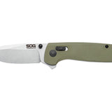 SOG Terminus XR G10 - 2.95 Inch Stonewashed Clip Point Blade - OD Green or Crimson - Clam or Box Packaging