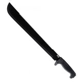 SOG SOGFari 18-inch Machete - Saw / Straight Edge - Black Powder Coated Finish - Black Handle - Nylon Sheath - Clam Pack (MC02-N)