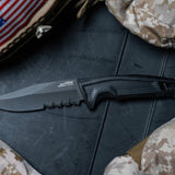 SOG Recondo FX Fixed Blade Knife - 4.6-inch Partially Serrated, Clip Point - Presentation Box - Black or FDE Colors