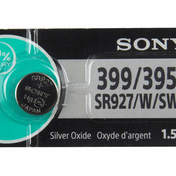 MuRata SR927W 399 52mAh 1.55V Silver Oxide Watch Battery - 1 Piece Tear Strip