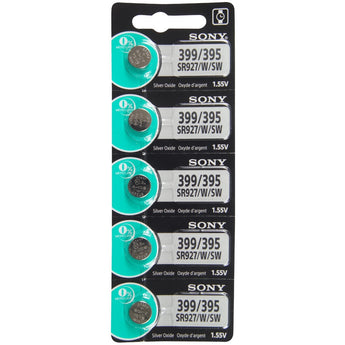 MuRata SR927W 399 52mAh 1.55V Silver Oxide Watch Battery - 1 Piece Tear Strip