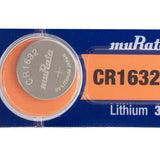 MuRata CR1632 140mAh 3V Lithium (LiMnO2) Coin Cell Watch Battery - 1 Piece Tear Strip