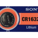 MuRata CR1632 140mAh 3V Lithium (LiMnO2) Coin Cell Watch Battery - 1 Piece Tear Strip